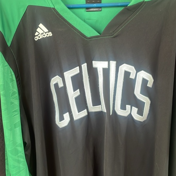 BOSTON Celtics  NBA ADIDAS Long Sleeve WARM UP Jersey 2xl - Picture 2 of 9